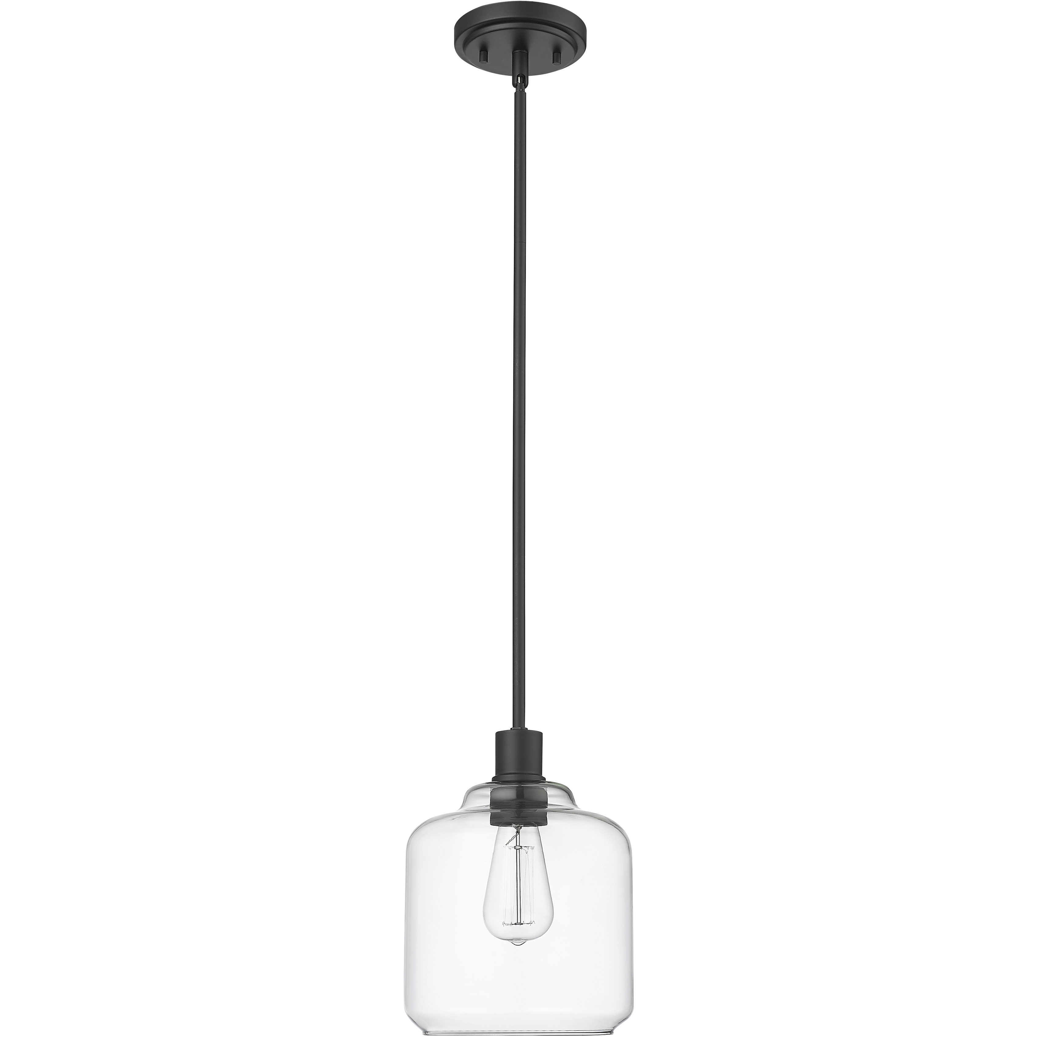 Asheville 1 Light 8 inch Matte Black Mini Pendant Ceiling Light